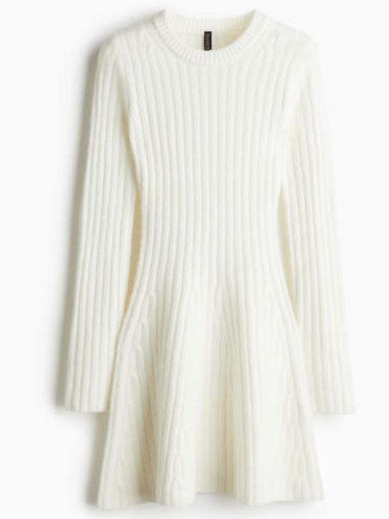 H&M Dresses & Skirts - Rib-Knit Dress with Flared Skirt